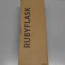 RUBYFLASK 32oz Insulated Water Bottle with Straw, Stainless Steel Metal Vacuum Water Flask, Large Thermal Water bottle with Leakproof 3 Lids for Travel, Camping, Gym Sports Navy