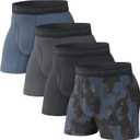 Pair of Thieves Men's Underwear Boxer Briefs - Soft Cotton Boxer Briefs for Men Pack - 4 Pack Tagless Mens Underwear (Large, Black/Navy)