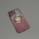 Misscase for iPhone 16 Pro Max Magnetic Glitter Case Compatible with MagSafe,Full Protection Slim Shockproof Anti-Scratch Case with Camera Lens Protector Logo View Dust-Proof Net for Women Pink