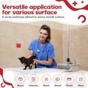 Fuyoooo 1000 Pcs Adhesive Drug Name Label Medication Stickers 2.5" x 2.5" Veterinary Medication Instruction Label Added to I. V. for Medical Pharmacy Healthcare Medicine, Fluorescent Red