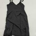 MadHeart Womens V Neck Sexy Backless Dress Adjustable Spaghetti Strap Short Wrap Dress S Black