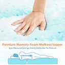 Sweetcrispy Mattress Topper King, 2 Inch Thick Memory Foam Gel Infused Cooling Toppers Pad for King Size Bed, Sleeper Sofa, RV, Camper, CertiPUR US Certified, Ventilated and Breathable
