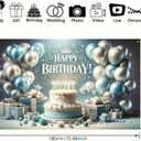 Birthday Banner 70x43 Inches - Happy Birthday Party Decoration with Colorful Balloons Backdrop Photography Background for Indoor and Outdoor Celebration