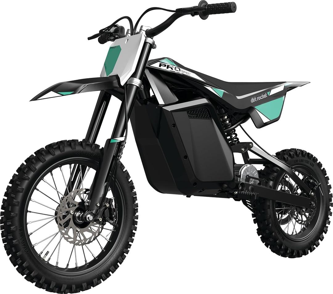 Razor Dirt Rocket Pro Spec, Performance eMoto Motocross Bike for Off-Road Mature Riders, 16Y+, 1600W Motor, 48V Lithium-Ion Battery, Up to 28MPH, Front Suspension & Link Tuned Rear Suspension System