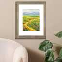 Golden State Art 16x20 Gold-Blue Photo Frame Mat for 11x14 Plexiglass | Includes a White Mat Fits 11x14, Photo, Art, Poster or Print Display, Vintage Ornate Finish Picture Frame, Wall Mounting
