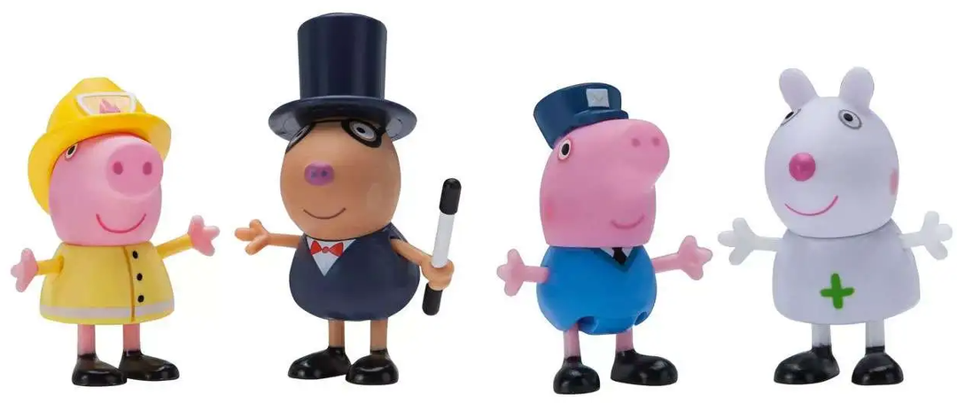 Peppa Pig What I Want To Be Figure, Pack of 4 [George, Peppa, Suzy & Pedro]