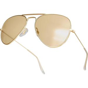 livho Sunglasses for Men Women Aviator Polarized Metal Mirror UV 400 Lens Protection 