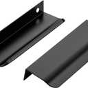 Ravinte Hardware Metal 6 Pack Black Finger Pull Handle, 4.75 x 1.57 inches, for Cabinets and Drawers (120mm/4.72" Overall Length)