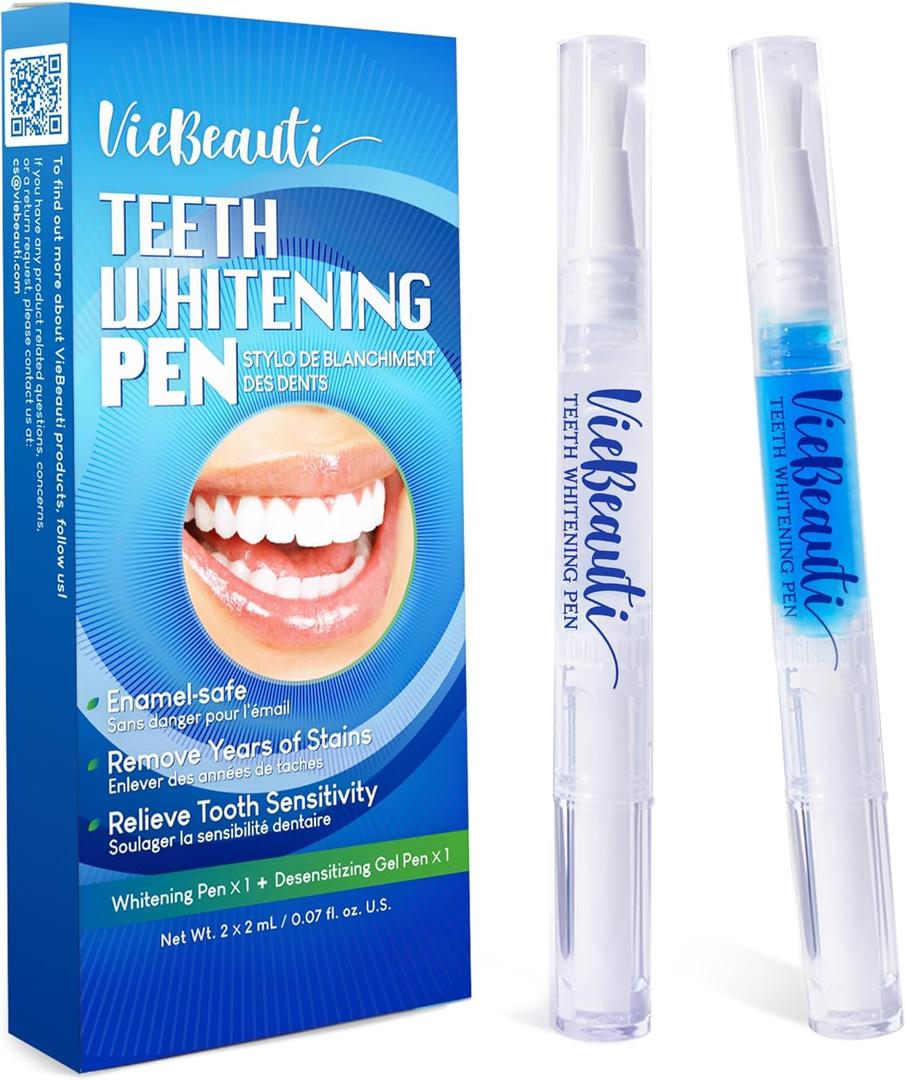 VieBeauti Teeth Whitening Pen Gel with Remineralizing Pen
