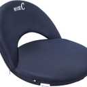 Nice C Stadium Seats, Floor Chairs, Bleacher Chairs, 10-Position Reclining Waterproof Cushion, Ultralight, Foldable, Extra Thick Padding, with Shoulder Strap & Net Pocket (Set of 1 Black)