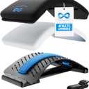 Everlasting Comfort Back Stretcher for Lower Lumbar Pain Relief - Adjustable Spine Decompressor, Lumbar Support with 88 Acupressure Nodes and Memory Foam Pad - Back Cracker (Black)