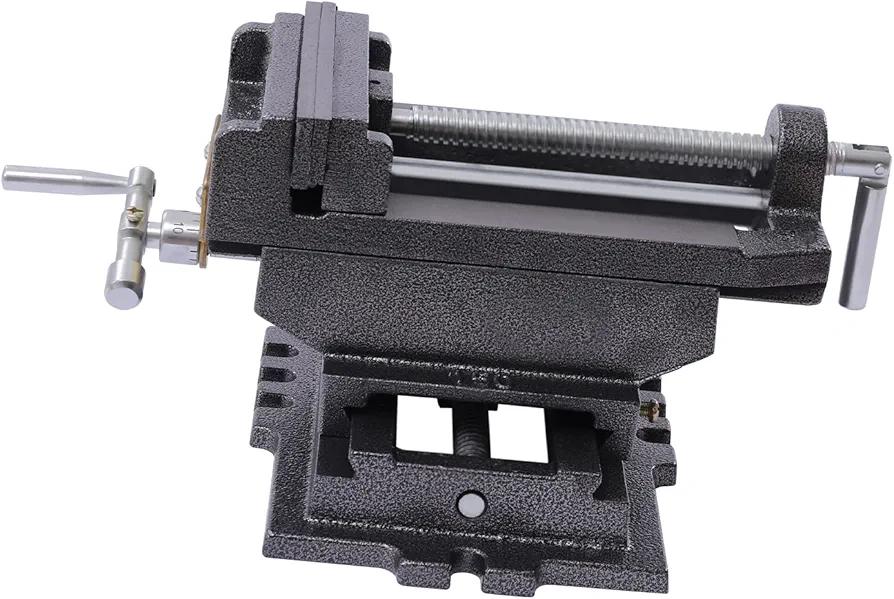 6" Cross Slide Vise Drill Press Milling Vise, Bench Mount Clamp Machine Vice Holder Clamping Tool for CNC Woodworking Milling Machine Drill Press