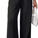 ATHMILE Womens Wide Leg Sweatpants High Waisted Baggy Pants Fashion Teen Girl Drawstring Athletic Joggers (Black, L)
