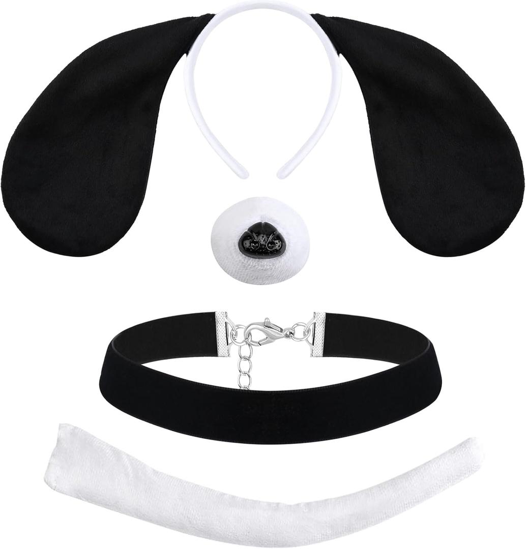 Halloween Costume for Adult Include Headband Nose Tail and Choker for Men Women Party Dress Up
