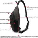 NICGID Sling Bag Chest Shoulder Backpack Crossbody Bags for Tablet Laptop Outdoor Hiking Men Women