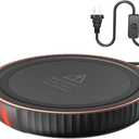 HouseGem Large Candle Warmer Plate,Ideal Desk Cup Warmer for Coffee, Beverages, Milk & Tea (Black)