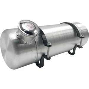 Yilann 2 Gallons Spun Aluminum Fuel Gas Tank 6" x 18" End Fill 1/4 NPT Outlet, For Lawn Mower，Go Kart, Mini Bike, Mini Excavator