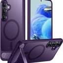 Temdan Magnetic for Samsung Galaxy S25 Plus Case, [Innovate Stand][Military Grade Drop Protection][Non Slip][Translucent Matte] Shockproof Phone Case for Galaxy S25 Plus 6.7" 2025 -Purple