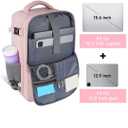 Taygeer Travel Backpack for Women, Carry On Backpack with USB Charging Port & Shoe Pouch, TSA 15.6inch Laptop Mochila Flight Approved, Nurse Bag Casual Daypack for Weekender Business Hiking, Pink