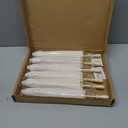 Juvale Parasol Umbrella Set - 6-Pack, 16 in Paper & Poplar Wood, White - Sun Umbrella for Garden Parties, Tea Party Decorations, & Weddings