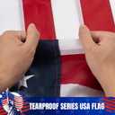 American Flag 4x6Ft for Outside, Long Lasting, Heavy Duty Nylon, Fade Resistant, High Wind US Outdoor Flags with Embroidered Stars, Sewn Stripes, Brass Grommets