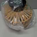  LED Rattan Deckenlampe aus Rattan/Metall Boho Pendelleuchte