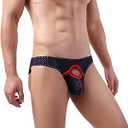 Evankin Mens Sexy Comforty Underwear Briefs Mesh Ice Silk Bikini Pough Breathable Underpants(Blue, M) 1