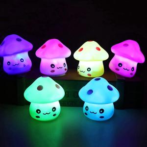 Cute Night Light, 1PC Night Light Fantastic Cute Vinyl Mushroom LED Light for Desk Decor 