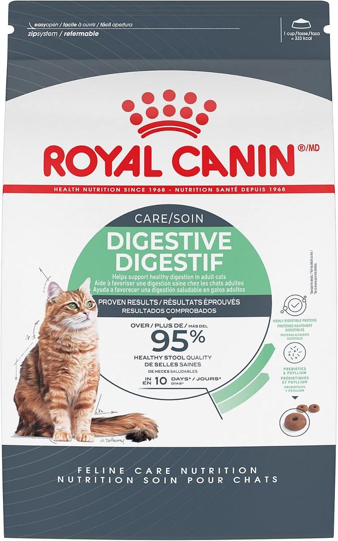 Royal Canin Feline Care Nutrition Digestive Care Adult Dry Cat Food, 3 lb Bag (EXP 04/10/27)