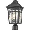 NAXTTII Lamp Post Outdoor Lighting 16.5 Inch Black Outdoor Post Lights Waterproof Aluminum Pole Lantern for Garden Patio Pathway E26 Socket