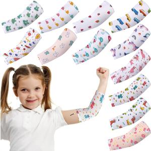 Cuffbow 12 Pcs PICC Line Sleeve Cover for Kids Protector 12 Patterns Reusable Nursing Breathable Arm Cast Cover Elastic Line Sleeve for PICC Nursing Supplies