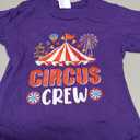 Circus Crew Funny Circus Staff Costume Circus Theme Party T-Shirt (Purple, XS)