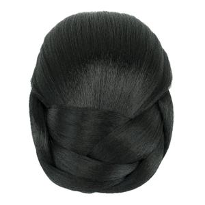 IMISSU Braided Chignon Dancer Hair Cover Donut Hair Pieces Scrunchies Hair Bun Wig Clips Updo Wedding Party for Women (M1 Black)