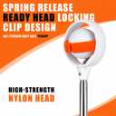 Professional Golf Ball Retriever Telescopic for Water, 9Ft/12Ft/16.3Ft/20Ft Stainless Steel Golf Ball Retriever with Spring Release-Ready Head Locking Clip
