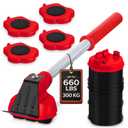 Heavy Furniture Movers with Wheels  Furniture Lifter Tool for Easy Moving & Lifting, Appliance Slider with Weight Load Up to 660 Lbs  Easy Setup, Safe for Floors, Designed for Home & Office Use (Red)