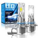 ZSTOPCL 9005 Fog Light Bulbs or DRL, 700% Brighter Fanless H10 9145 Fog Lamp Replacement, 6000K Cool White, Real 1:1 Mini Size Design, Plug and Play, Pack of 2