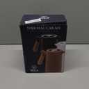 WOLFF - Thermal Coffee Carafe - 34oz / 1L Insulated Plastic Exterior Carafe for Hot or Cold Drinks - Leakproof Coffee and Tea Dispenser with Wood-like Handle and Glass Liner - Black, 34floz/1L