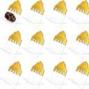 12 Pack Ramadan Date Holders Acrylic Glass Bismillah Islamic Calligraphy Date Stands Home Table Centrepiece Decorations for Eid Ul Fitr Fasting Ramazan Adha Gifts Party Favors(Dome,Gold)