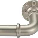 Blackout Curtain Rod, Wrap Around Design, Adjustable 1 Inch, Room Divider for Windows (Satin Nickel, 72-144")