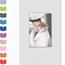 Photo Album 4x6 360 Photos, Large Capacity Linen Cover with Front Window, 4 x 6 Picture Album, 360 Photos 4x6 Photo Album Book for Wedding Kids Travel Family Baby Pictures (White) 2PCS