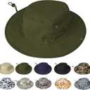 Sun Hats for Men Women Boonie Hat Foldable Fishing Hat UPF 50+ Bucket Hat for Fishing Hiking Garden Safari Beach (Green)