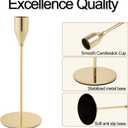 Gold Taper Candle Holders for Wedding Table Centerpiece,Tall Taper Candlestick Holders Bulk Set of 6,Metal Candle Stick Holder for Table or Mantel Centerpiece,Dinning,Festival,Party Home Decor