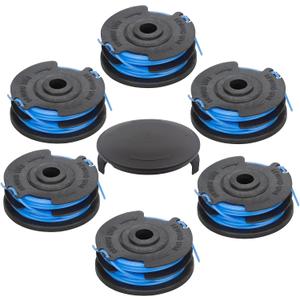 AC41RL3 0.065" 27FT Autofeed Dual Replacement Spool Line (6 Spools + 1 Cap) Compatible with Homelite Weed Eater String Trimmer, Trimmer Line for UT41112 UT41121 UT41120 UT41113 UT41122 UT41112B
