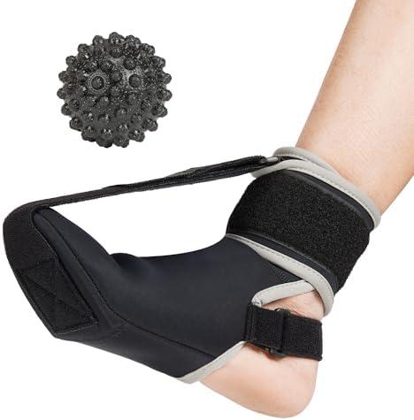 Plantar Fasciitis Night Splint Sock with Massage Balls - Lightweight, Durable & Easy to Clean Foot Brace for Man and Women, Plantar Fasciitis Relief Splints Sock for Heel Pain, Achilles Tendonitis, Foot Drop Best Mothers Day Gift, (M)