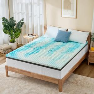 Firm Mattress Topper King Size 3 Inch, Pain Relieving Foam Bed Topper for Extra Support, 5-Zone Memory Foam&High-Density Foam Mattress Pad, CertiPUR-US Certified