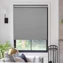 MYshade Free-Stop Cordless Roller Shades for Windows Room Darkening Roller Shades & Blinds Same Color Both Sides Fabric Pull Down Shade for Home Office Indoor Easy to Install Grey(35" W X 72" H)