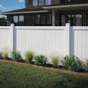 4ft H x 6ft W (1 Panel + 1 Post) Permanent No Dig WamBam Westport Fence Kit, Durable White Vinyl Privacy Fence, BL19105