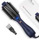 One Step Hair Dryer & Volumizing Brush, Aima Beauty Hair Styling Tool - Ceramic Straightener, Curler, Hot Air Styler & Ionic Salon Brush, Prussian Blue (Oval Brush - 2.3inch/58mm - Prussian Blue)