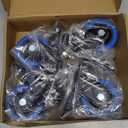 3 Inch Caster Wheels Set of 4 Heavy Duty Threaded Stem Casters 3/8"-16 x 1 Swivel Rubber Industrial Castors Wheels for Workbench Furniture Carts Load Bearing 1000 Lbs