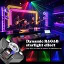 Moving Head DJ Lights with RGB Starlight, Rotating Magic Disco Ball & LED Matrix, 540°/180° DMX512 Stage Lighting, Sound Activated with Remote for Party Wedding KTV Bar Club